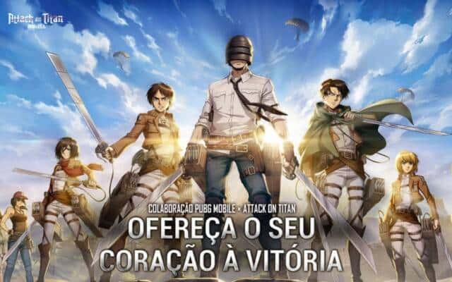 Nova colaboração entre PUBG Mobile e Attack on Titan está revolucionando o jogo