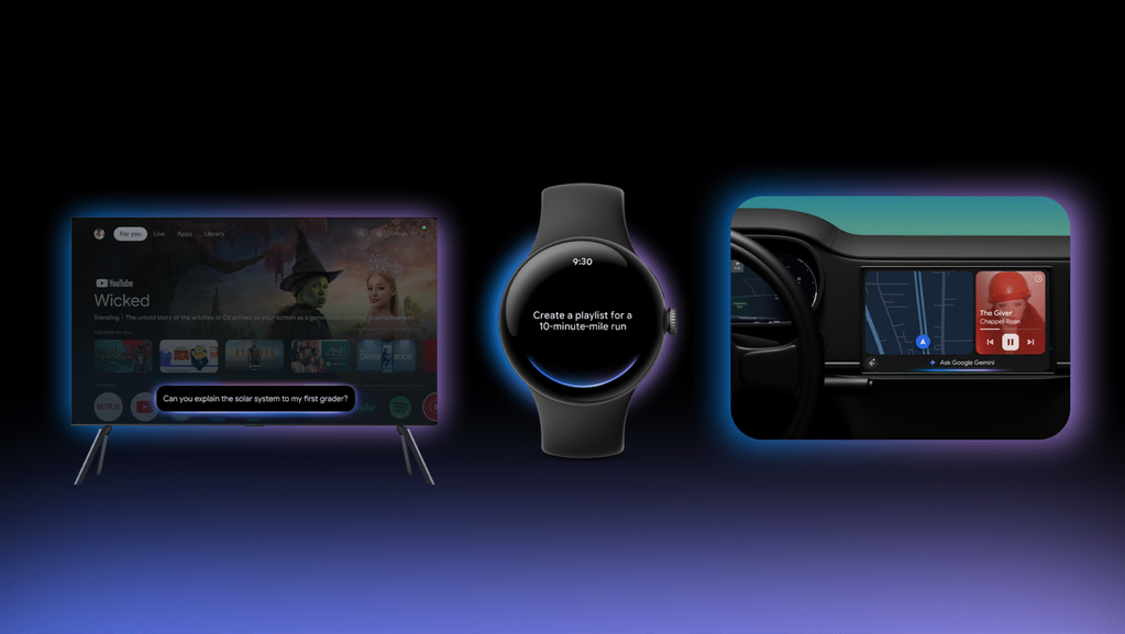 Gemini chega a smartwatches e painéis de carro: como a IA da Google se expande