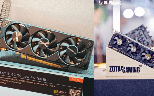 Gigabyte e ZOTAC revelam placas GeForce RTX 5060 em formato compacto