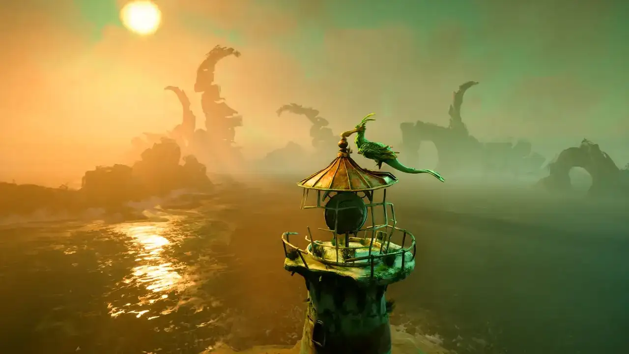 Keeper, novo jogo da Double Fine, coloca você no controle de um farol ambulante
