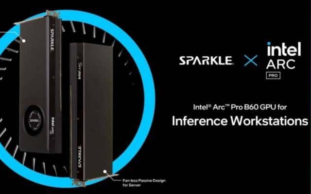 Sparkle planeja versão dual-GPU da Intel Arc Pro B60 com diferentes sistemas de resfriamento