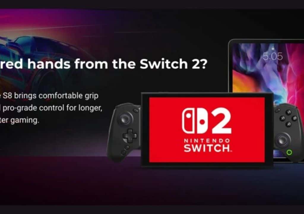 Controle S8 da Abxylute: conforto aprimorado e tecnologia Hall para o Switch 2