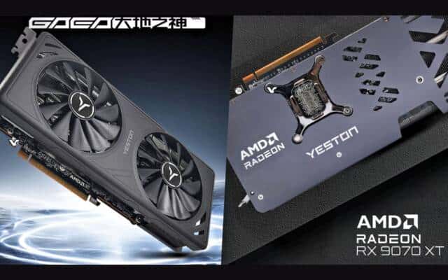 Yeston lança placas Radeon RX 9070 GRE e XT com foco em custo-benefício