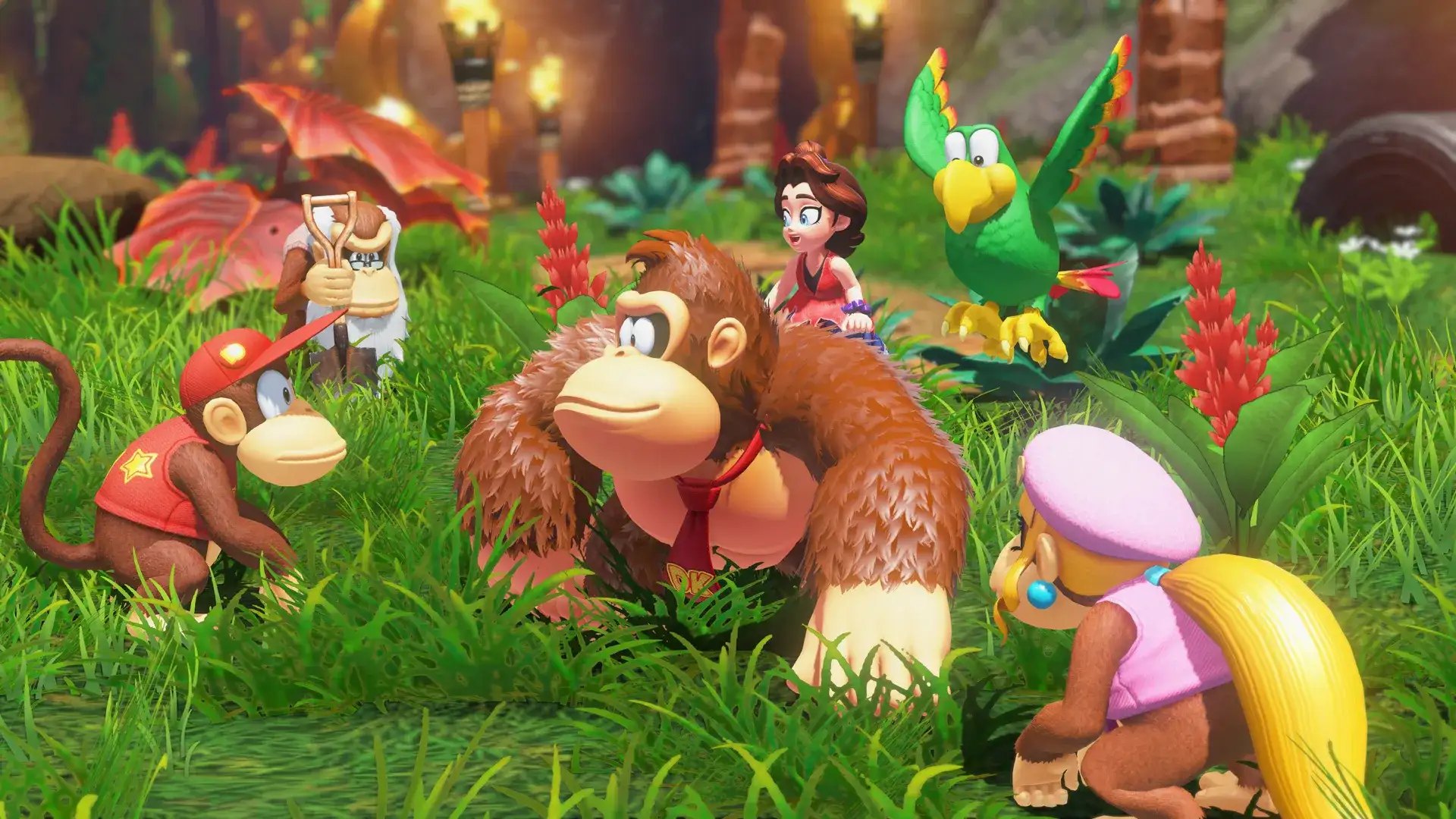 Donkey Kong Bananza: Novas Imagens do DLC Ilha DK e Corrida das Esmeraldas