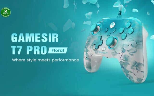 GameSir T7 Pro Floral: controle colorido com tecnologia Hall para Xbox e PC