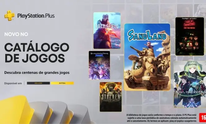 PS Plus em maio: Sand Land e outros destaques do catálogo
